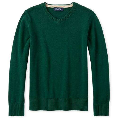 

Boys Boys V-Neck Sweater - Green - The Children's Place