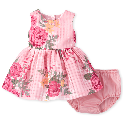 

Newborn Baby Floral Dress - Pink - The Children's Place