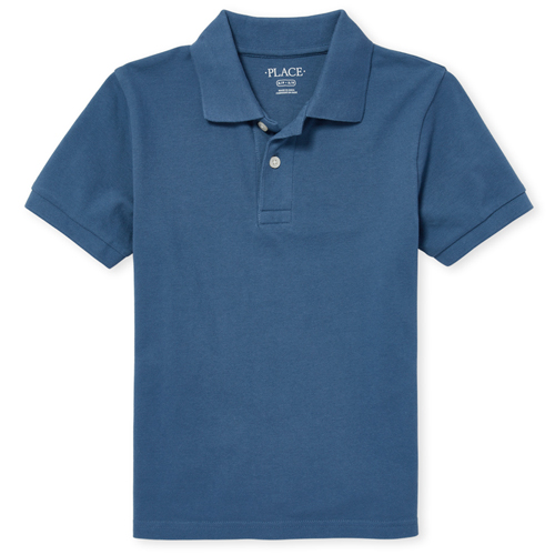 

s Boys Pique Polo - Blue - The Children's Place