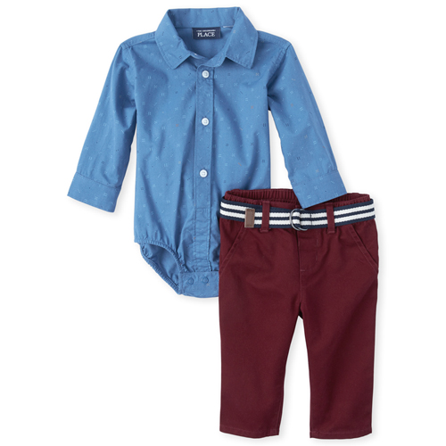 

Newborn Baby Boys Dice Outfit Set - Red - The Children's Place