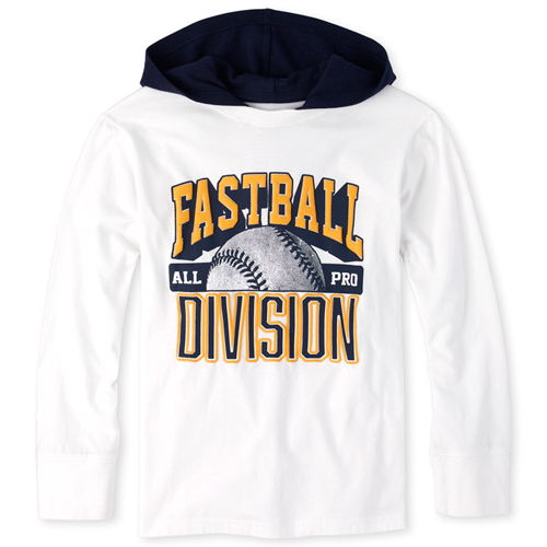 

s Boys Graphic Hoodie Top - White - The Children's Place