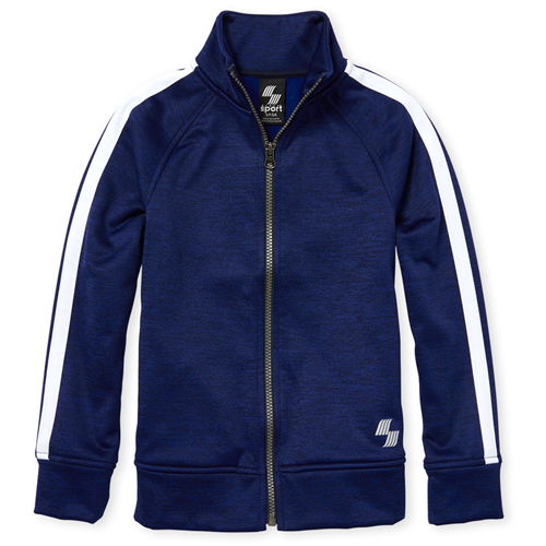 

Boys Boys Place Sport Fleece Zip Up Track Jacket - Blue - The Children's Place