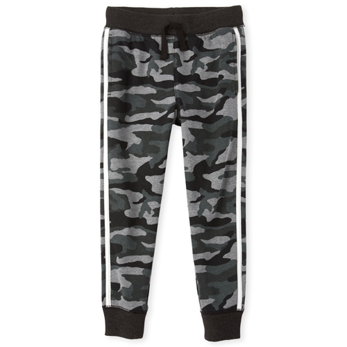 

s Boys Active Camo Fleece Jogger Pants - Black - The Children's Place