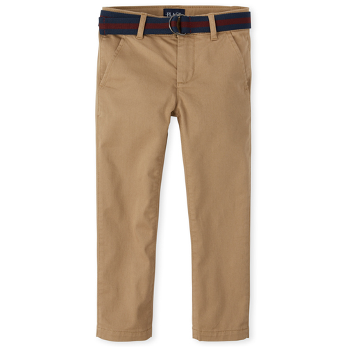 

Boys Boys Belted Skinny Chino Pants - Brown - The Children's Place