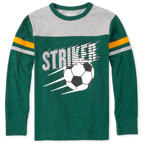 

s Boys Sports Football Top - Green - The Children's Place