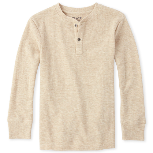 

Boys Boys Thermal Henley Top - Gray - The Children's Place
