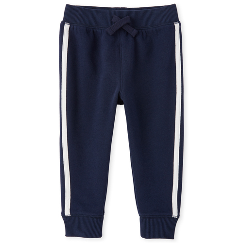 

s Baby And Toddler Boys Active Side Stripe Fleece Jogger Pants - Blue - The Children's Place