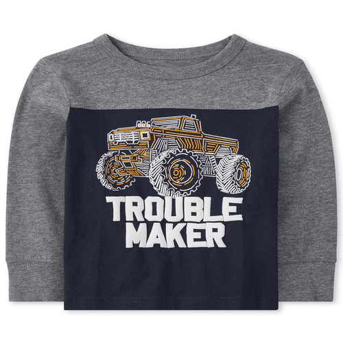 

s Baby And Toddler Boys Football Top - Blue - The Children's Place