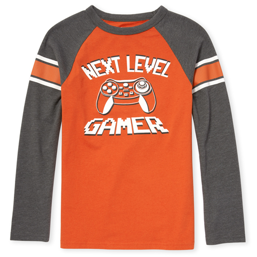 

s Boys Raglan Top - Orange - The Children's Place