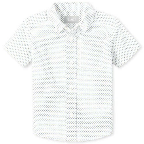 

s Baby And Toddler Boys X Poplin Button Down Shirt - White - The Children's Place