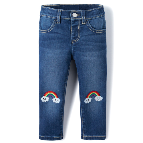 

Newborn Baby And Toddler Rainbow Skinny Jeans - Blue - The Children's Place