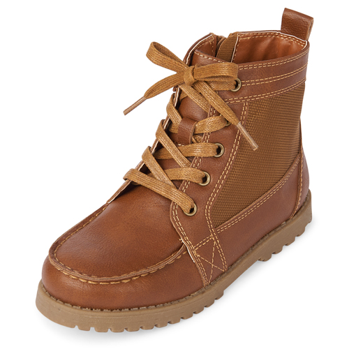 

Boys Boys Lace Up Boots - Tan - The Children's Place