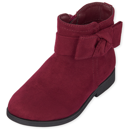 

s Toddler Bow Booties - Red - The Children's Place