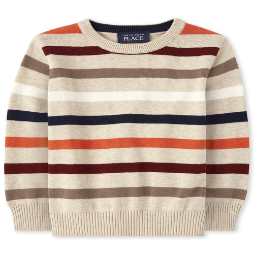 

s Baby And Toddler Boys Striped Sweater - Gray - The Children's Place