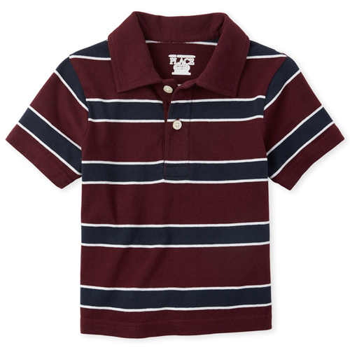 

s Baby And Toddler Boys Striped Polo - Red - The Children's Place