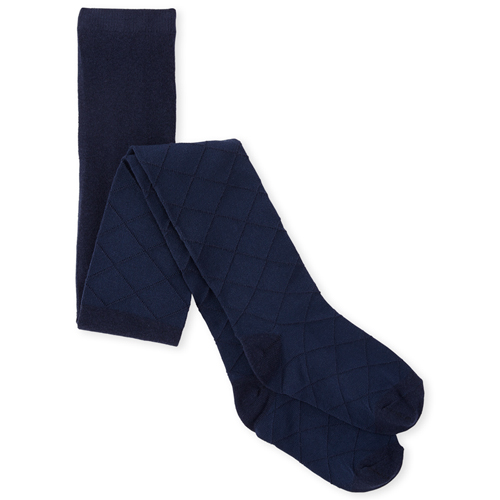 

Girls Diamond Pointelle Tights - Blue - The Children's Place