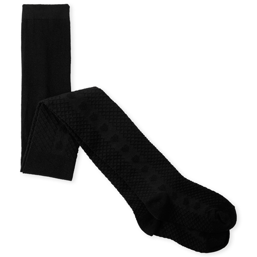 

s Heart Pointelle Tights - Black - The Children's Place
