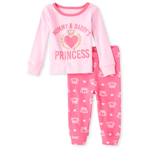 

s Baby And Toddler Princess Snug Fit Cotton Pajamas - Pink - The Children's Place