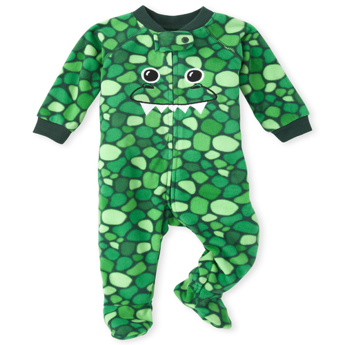 

s Baby And Toddler Boys Matching Family Dino Fleece One Piece Pajamas - Green - The Children's Place