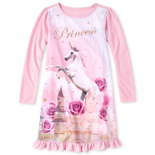 

s Princess Unicorn Nightgown - Pink - The Children's Place