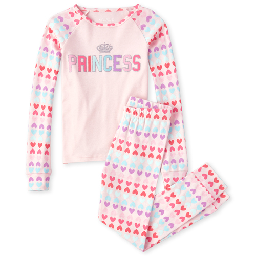 

s Princess Snug Fit Cotton Pajamas - Pink - The Children's Place