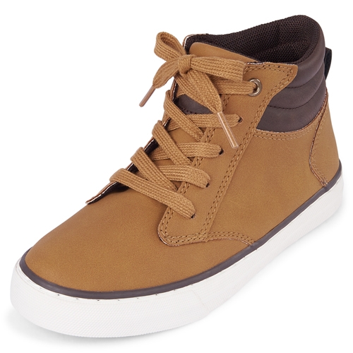 

Boys Boys Hi Top Sneakers - Tan - The Children's Place