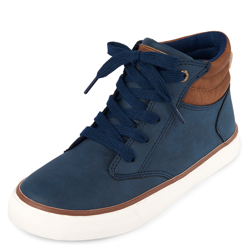

s Boys Hi Top Sneakers - Blue - The Children's Place