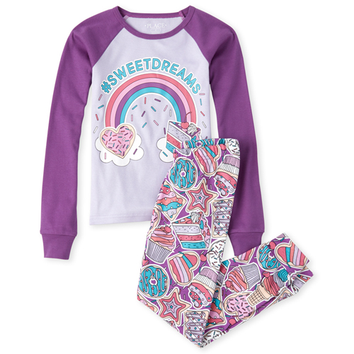 

s Sweets Snug Fit Cotton Pajamas - Purple - The Children's Place