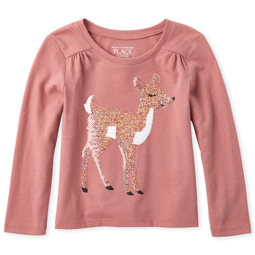 

s Baby And Toddler Embellished Top - Pink - The Children's Place
