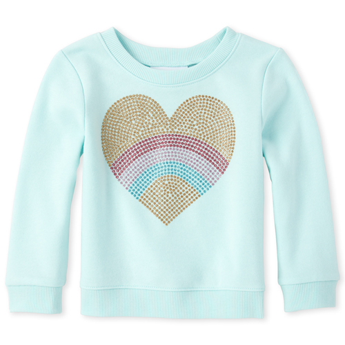 

s Baby And Toddler Active Embellished Fleece Sweatshirt - Blue - The Children's Place