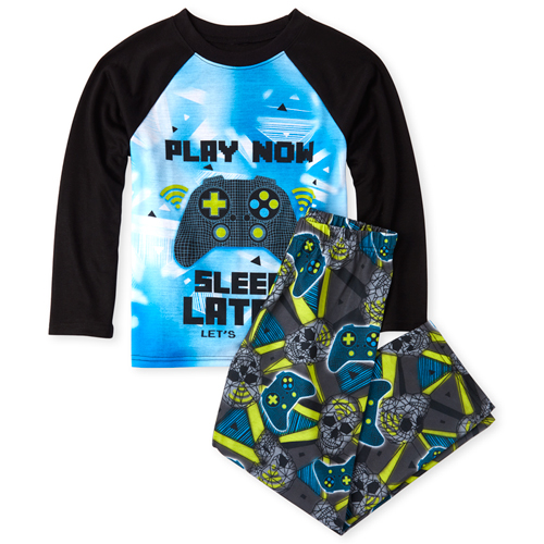 

s Boys Game Controller Pajamas - Black - The Children's Place
