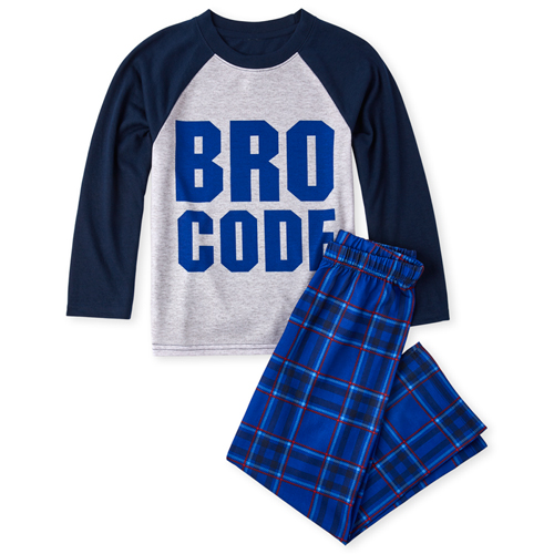 

s Boys Bro Code Pajamas - Gray - The Children's Place