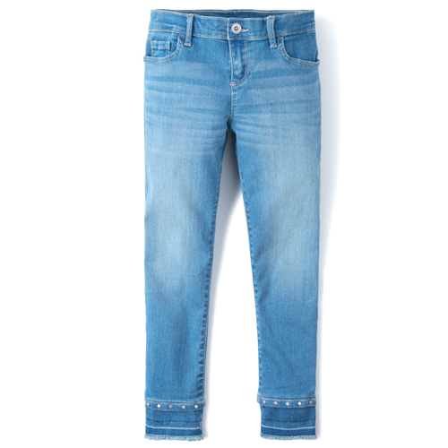 

s Studded Hem Super Skinny Jeans - Denim - The Children's Place