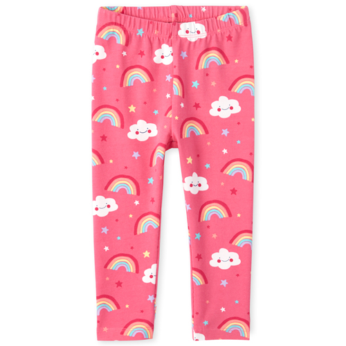 

Baby Girls Toddler Rainbow Cloud Leggings - Pink - The Children's Place