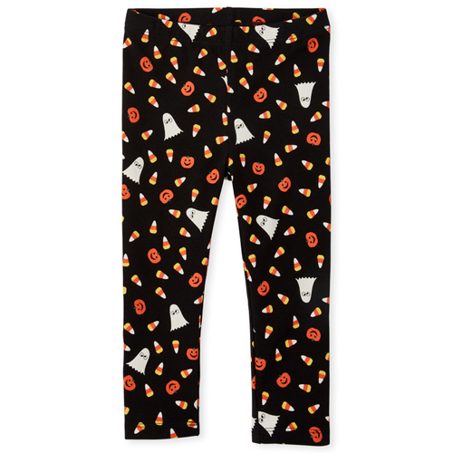 

Baby Girls Toddler Halloween Leggings - Black - The Children's Place