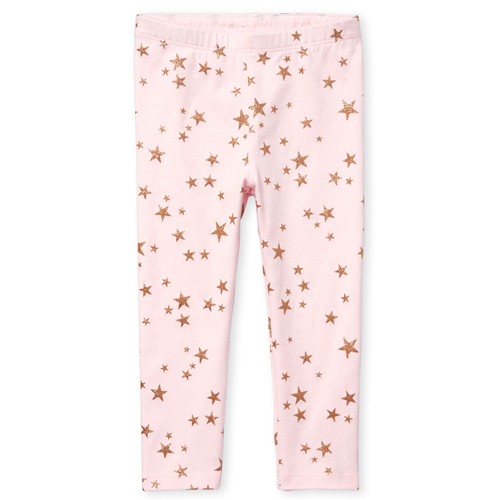 

Baby Girls Toddler Glitter Star Leggings - Pink - The Children's Place