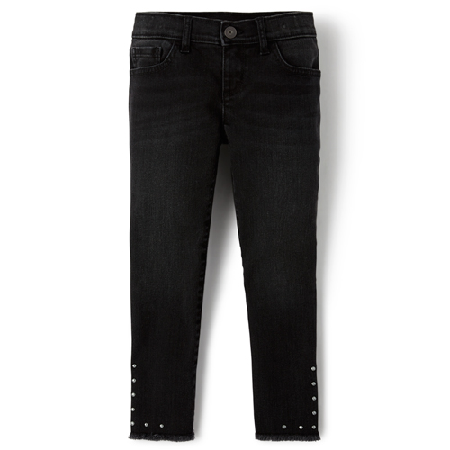 

s Studded Hem Skinny Jeans - Denim - The Children's Place
