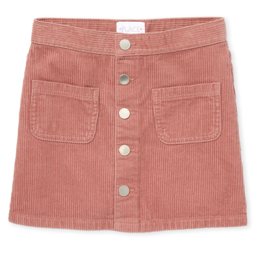 

s Button Corduroy Skirt - Pink - The Children's Place