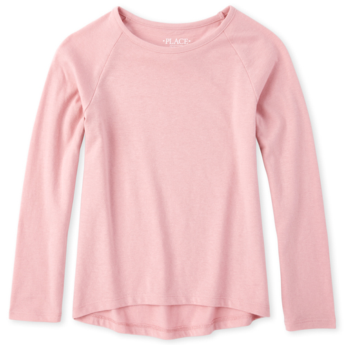 

Girls Basic Layering Tee - Pink T-Shirt - The Children's Place