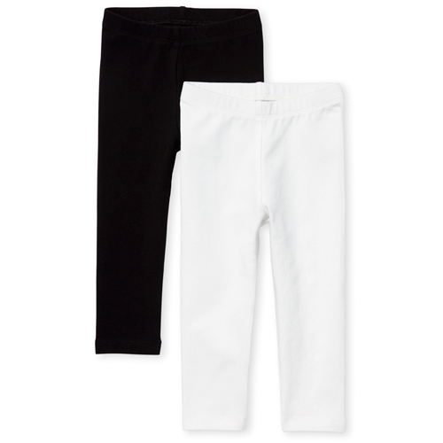 

Baby Girls Toddler Leggings 2-Pack - Black - The Children's Place
