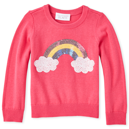 

s Baby And Toddler Sequin Sweater - Pink - The Children's Place