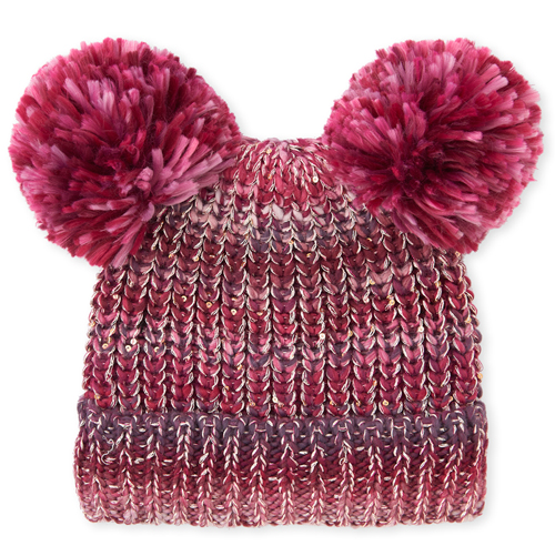 

Girls Marled Pom Pom Beanie - Multi Hat - The Children's Place