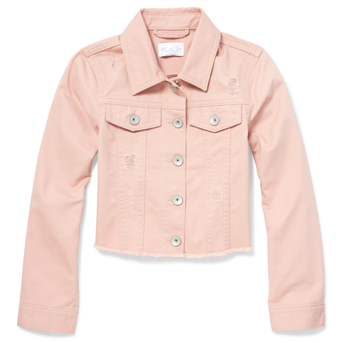

Girls Denim Jacket - Pink - The Children's Place