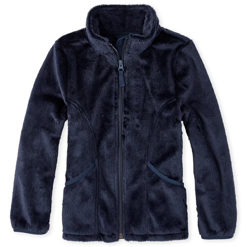 

Girls Furry Favorite Jacket - Blue - The Children's Place