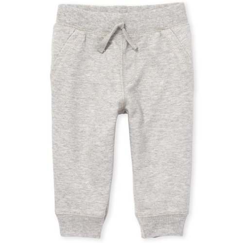 

Newborn Baby Boys French Terry Jogger Pants - Gray - The Children's Place