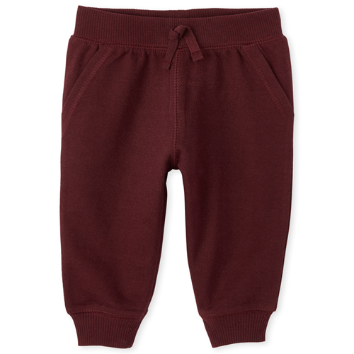 

Newborn Baby Boys French Terry Jogger Pants - Red - The Children's Place