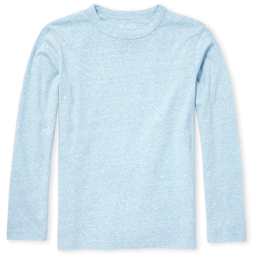 

s Boys Basic Layering Tee - Blue T-Shirt - The Children's Place