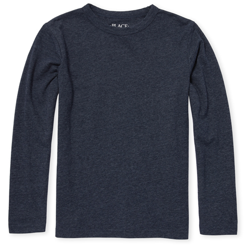 

s Boys Basic Layering Tee - Blue T-Shirt - The Children's Place
