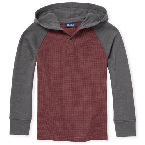 

s Boys Thermal Hoodie Top - Red - The Children's Place