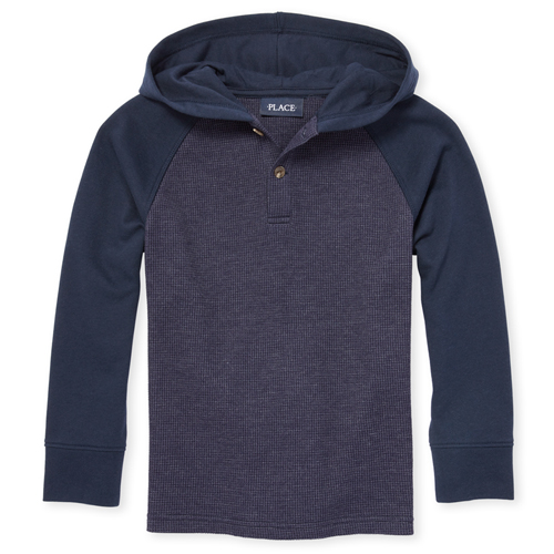 

s Boys Thermal Hoodie Top - Blue - The Children's Place